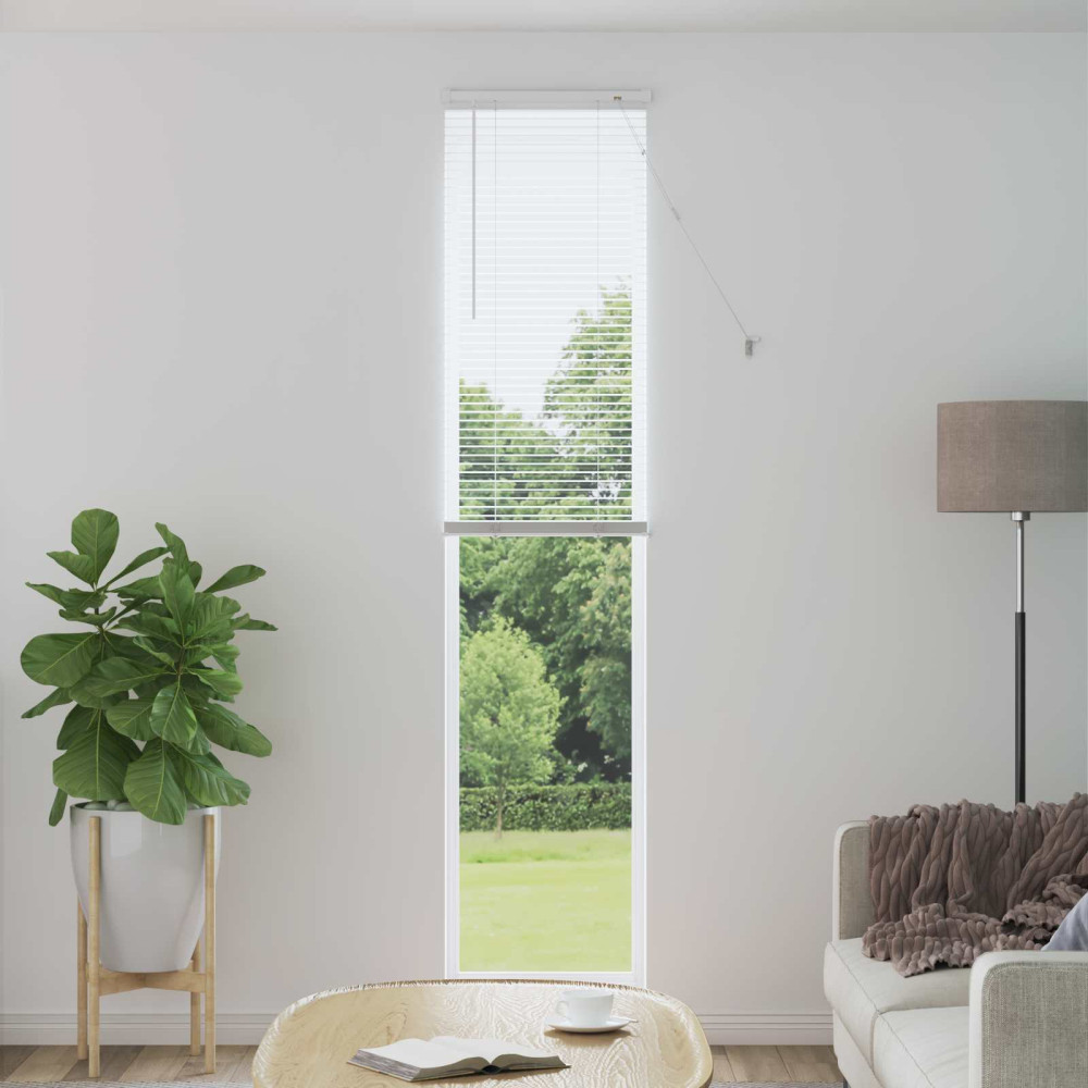 Produktbild för Persienn Vit 213 x 40 cm 25 mm PVC
