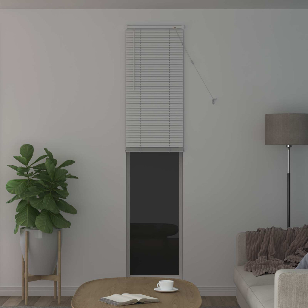 Produktbild för Persienn Vit 213 x 40 cm 25 mm PVC