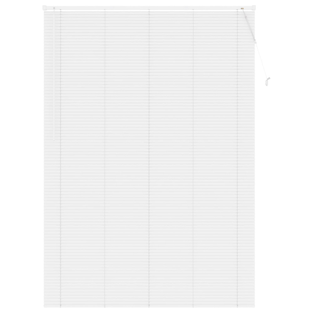 Produktbild för Persienn Vit 213 x 160 cm 25 mm PVC