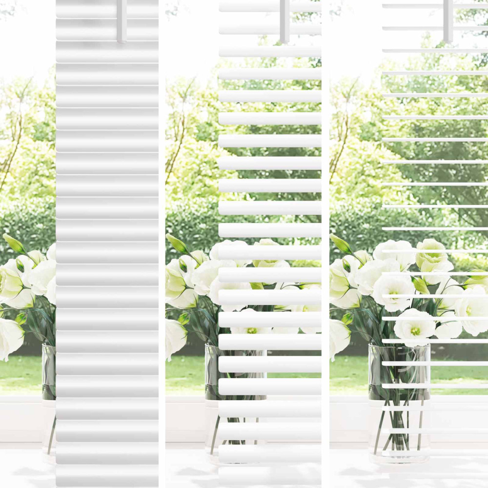 Produktbild för Persienn Vit 213 x 160 cm 25 mm PVC