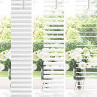 Produktbild för Persienn Vit 213 x 160 cm 25 mm PVC