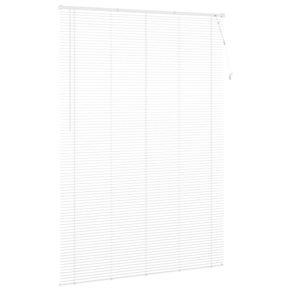 Produktbild för Persienn Vit 213 x 160 cm 25 mm PVC