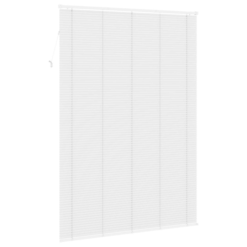 Produktbild för Persienn Vit 213 x 160 cm 25 mm PVC