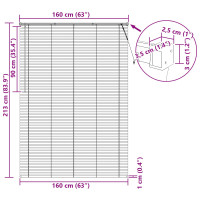Produktbild för Persienn Vit 213 x 160 cm 25 mm PVC