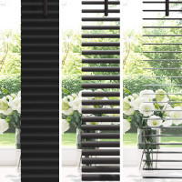 Produktbild för Persienn Svart 213 x 50 cm 25 mm PVC