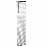 Produktbild för Persienn Svart 213 x 50 cm 25 mm PVC