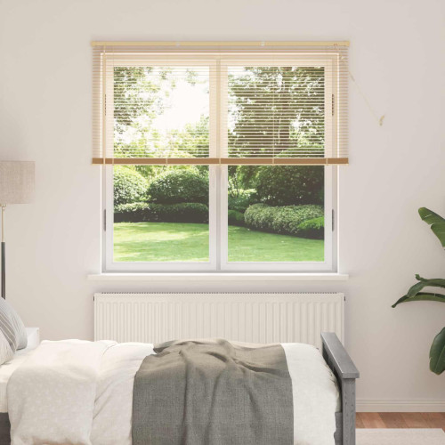 vidaXL Persienn Ljusbrun med Mönster 150 x 160 cm 25 mm PVC