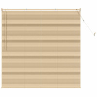 Produktbild för Persienn Ljusbrun med Mönster 150 x 160 cm 25 mm PVC