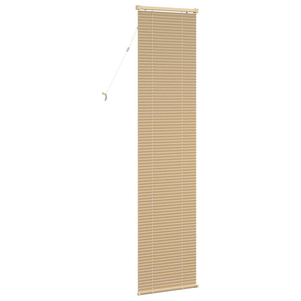 Produktbild för Persienn Ljusbrun med Mönster 213 x 40 cm 25 mm PVC