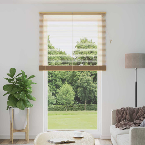 vidaXL Persienn Ljusbrun med Mönster 213 x 120 cm 25 mm PVC