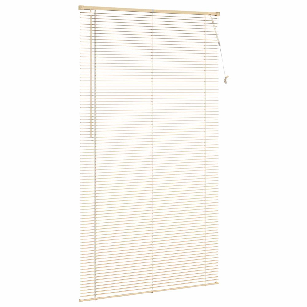 Produktbild för Persienn Ljusbrun med Mönster 213 x 120 cm 25 mm PVC