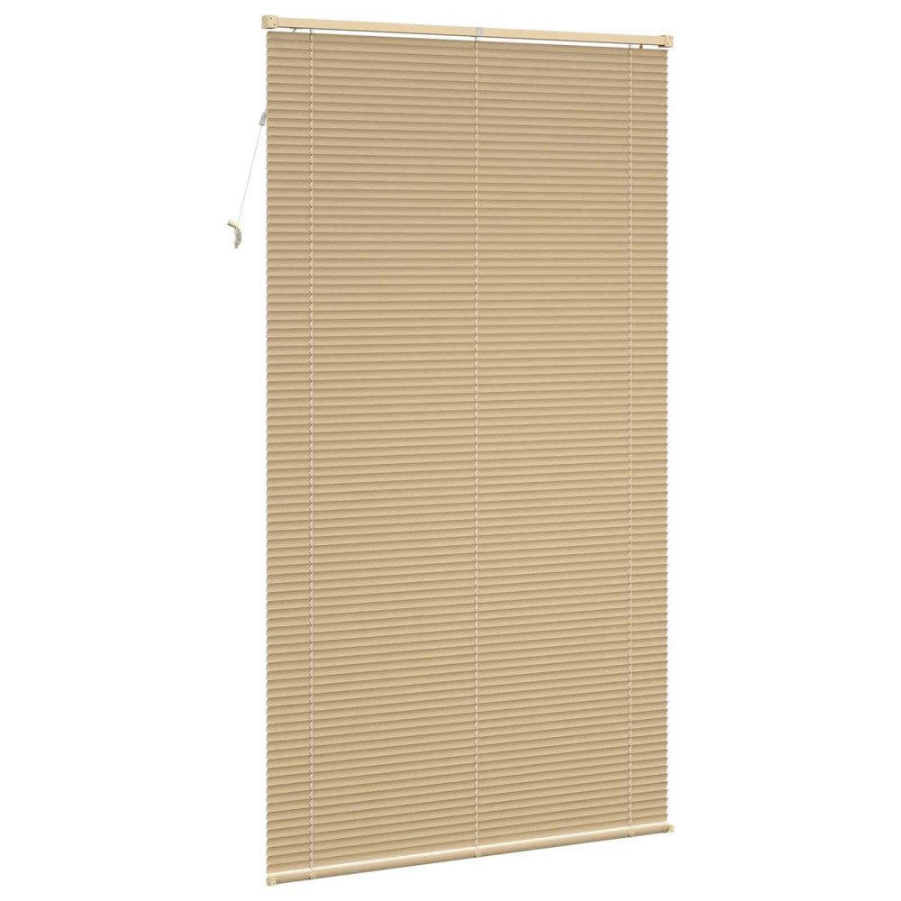 Produktbild för Persienn Ljusbrun med Mönster 213 x 120 cm 25 mm PVC