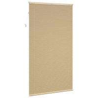 Produktbild för Persienn Ljusbrun med Mönster 213 x 120 cm 25 mm PVC