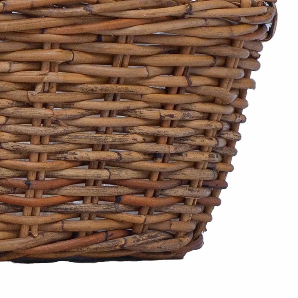 Produktbild för Planteringskorg med lagring 2 st Naturlig Brun Lacak Rattan