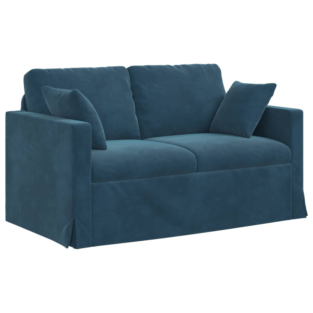Produktbild för Soffa Blå 138 x 78 x 80 cm Sammet