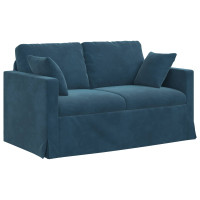 Produktbild för Soffa Blå 138 x 78 x 80 cm Sammet