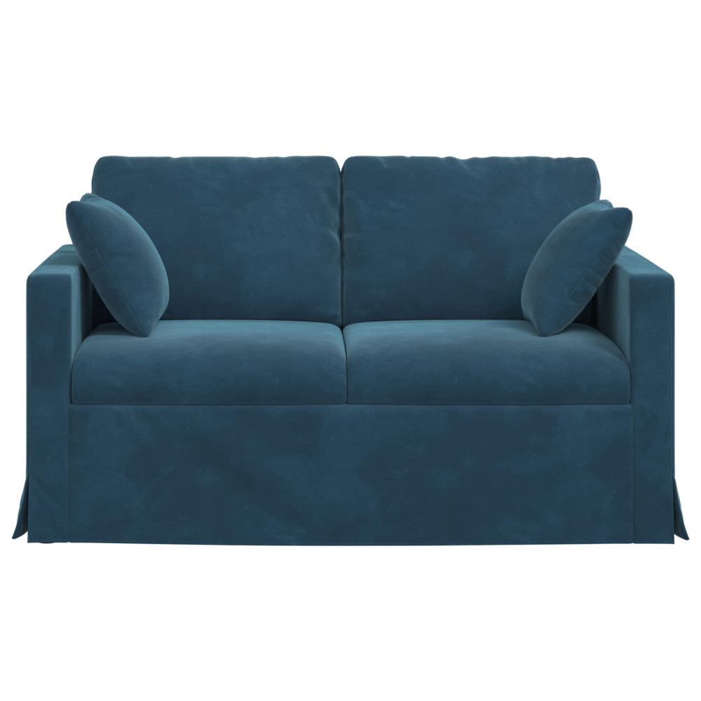 Produktbild för Soffa Blå 138 x 78 x 80 cm Sammet