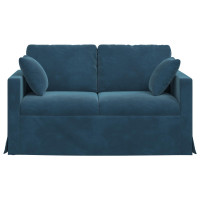 Produktbild för Soffa Blå 138 x 78 x 80 cm Sammet