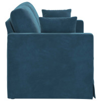 Produktbild för Soffa Blå 138 x 78 x 80 cm Sammet