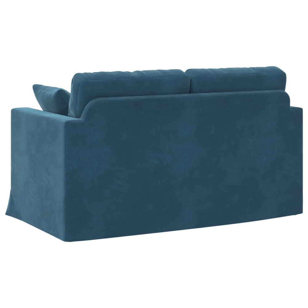 Produktbild för Soffa Blå 138 x 78 x 80 cm Sammet