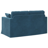 Produktbild för Soffa Blå 138 x 78 x 80 cm Sammet