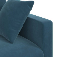 Produktbild för Soffa Blå 138 x 78 x 80 cm Sammet