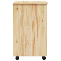 Produktbild för Rullande Skåp med Lådor MOSS Klar lack 53 x 39 x 65,5 cm