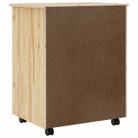 Produktbild för Rullande Skåp med Lådor MOSS Klar lack 53 x 39 x 65,5 cm