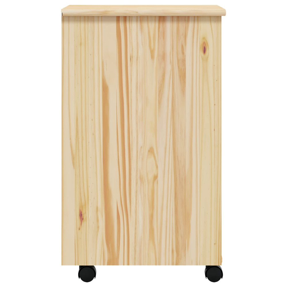 Produktbild för Rullskåp med skrivbord MOSS Klar lack 34 x 39 x 65,5 cm