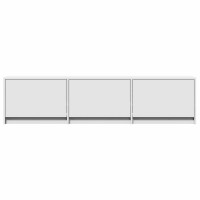 Produktbild för TV-skåp med led med låda Vit 165 x 34 x 40 cm Konstruerat trä