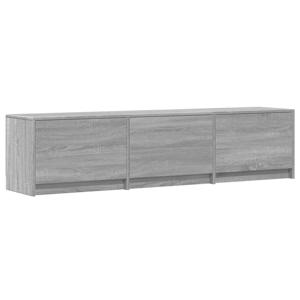Produktbild för TV-skåp med led Grå Sonoma 165 x 34 x 40 cm Konstruerat trä