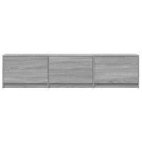 Produktbild för TV-skåp med led Grå Sonoma 165 x 34 x 40 cm Konstruerat trä