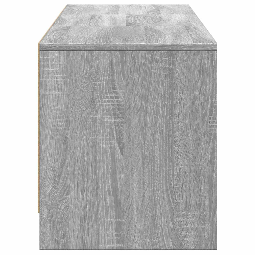Produktbild för TV-skåp med led Grå Sonoma 165 x 34 x 40 cm Konstruerat trä