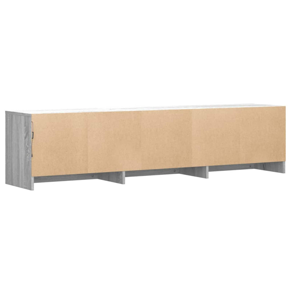 Produktbild för TV-skåp med led Grå Sonoma 165 x 34 x 40 cm Konstruerat trä