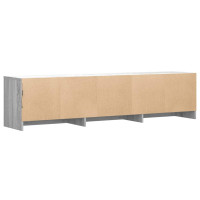 Produktbild för TV-skåp med led Grå Sonoma 165 x 34 x 40 cm Konstruerat trä