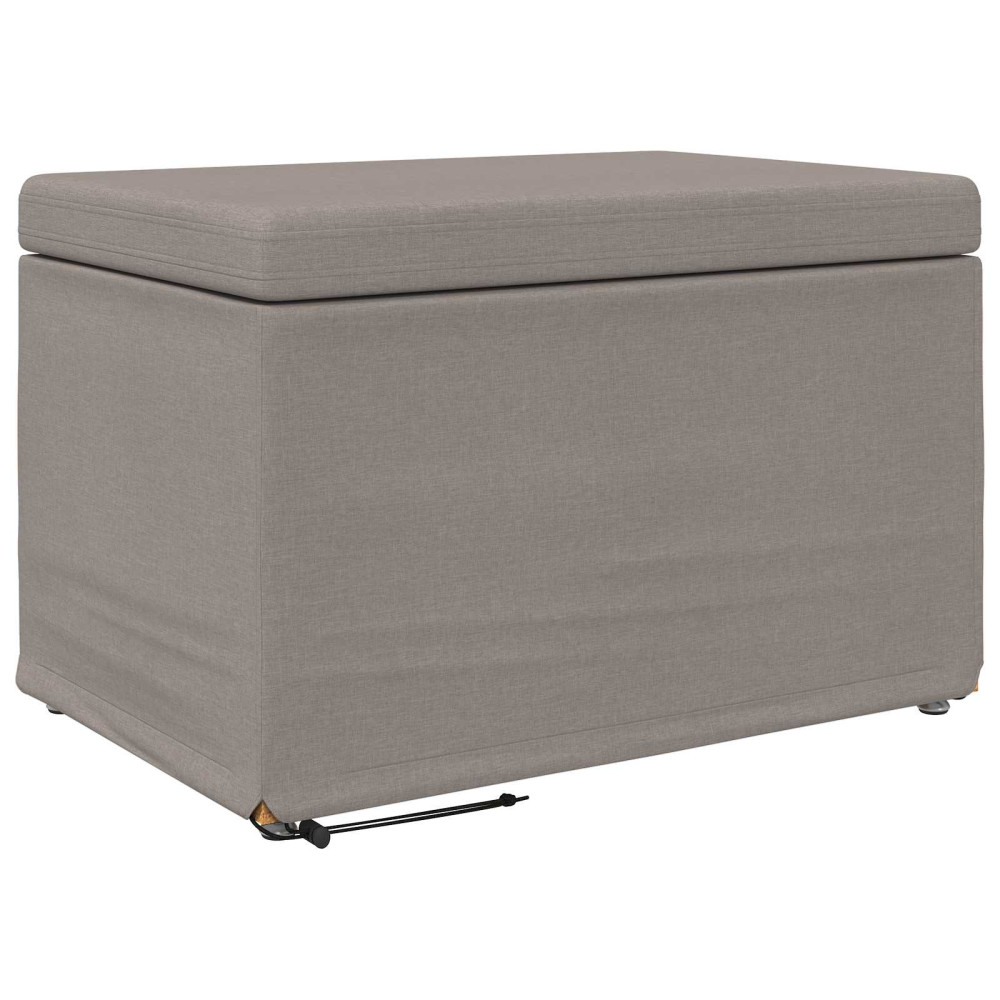 Produktbild för Pall Taupe 61 x 41 x 40 cm Tyg och Konstruerat Trä