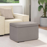 Produktbild för Pall Taupe 61 x 41 x 40 cm Tyg och Konstruerat Trä