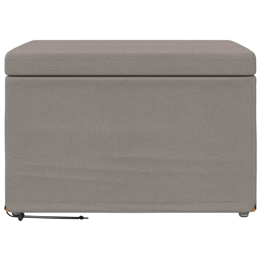 Produktbild för Pall Taupe 61 x 41 x 40 cm Tyg och Konstruerat Trä