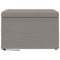 Produktbild för Pall Taupe 61 x 41 x 40 cm Tyg och Konstruerat Trä