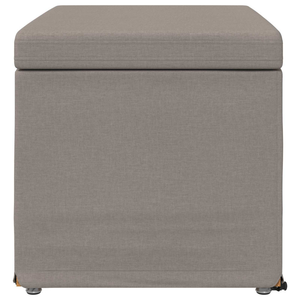 Produktbild för Pall Taupe 61 x 41 x 40 cm Tyg och Konstruerat Trä