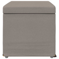 Produktbild för Pall Taupe 61 x 41 x 40 cm Tyg och Konstruerat Trä