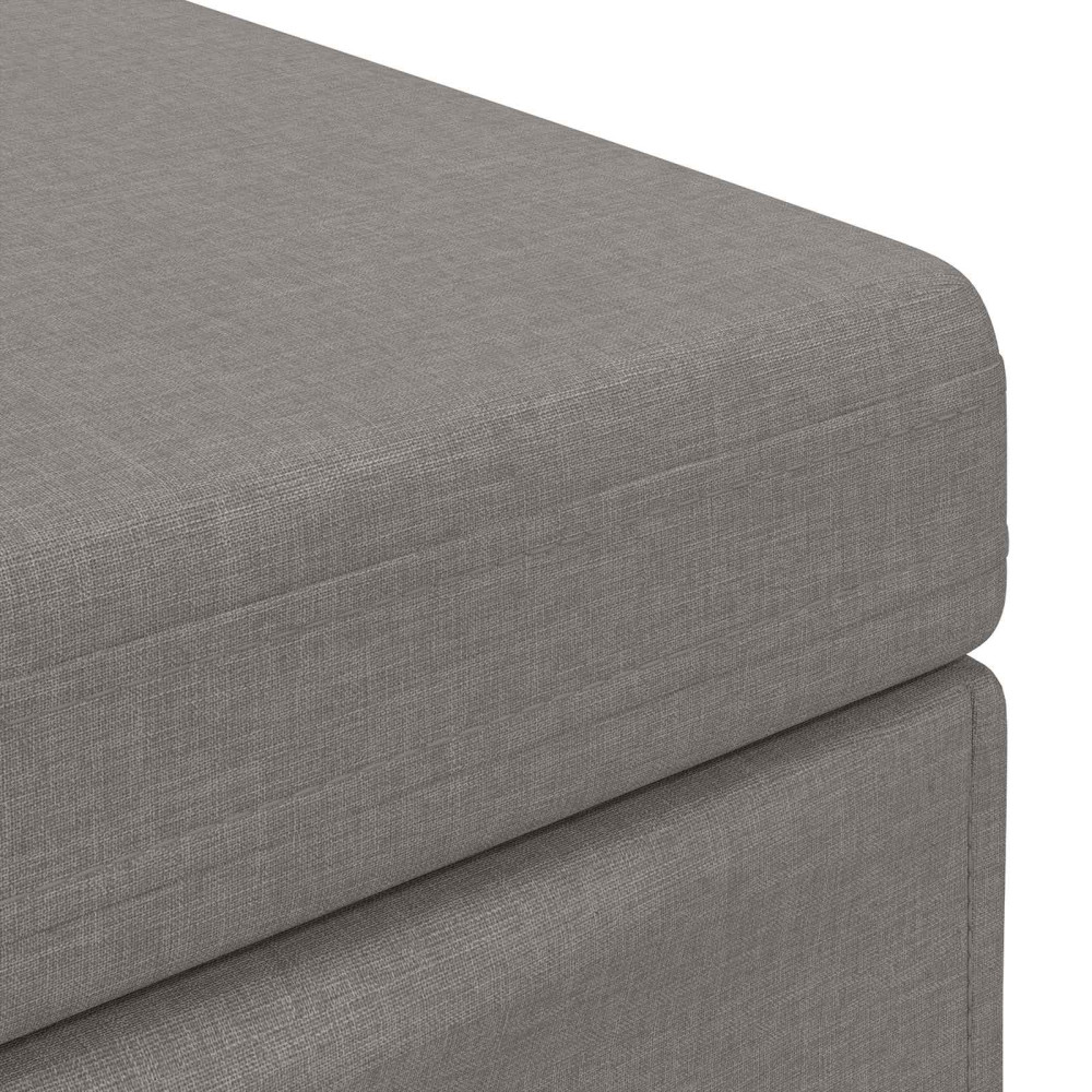Produktbild för Pall Taupe 61 x 41 x 40 cm Tyg och Konstruerat Trä