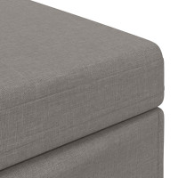 Produktbild för Pall Taupe 61 x 41 x 40 cm Tyg och Konstruerat Trä