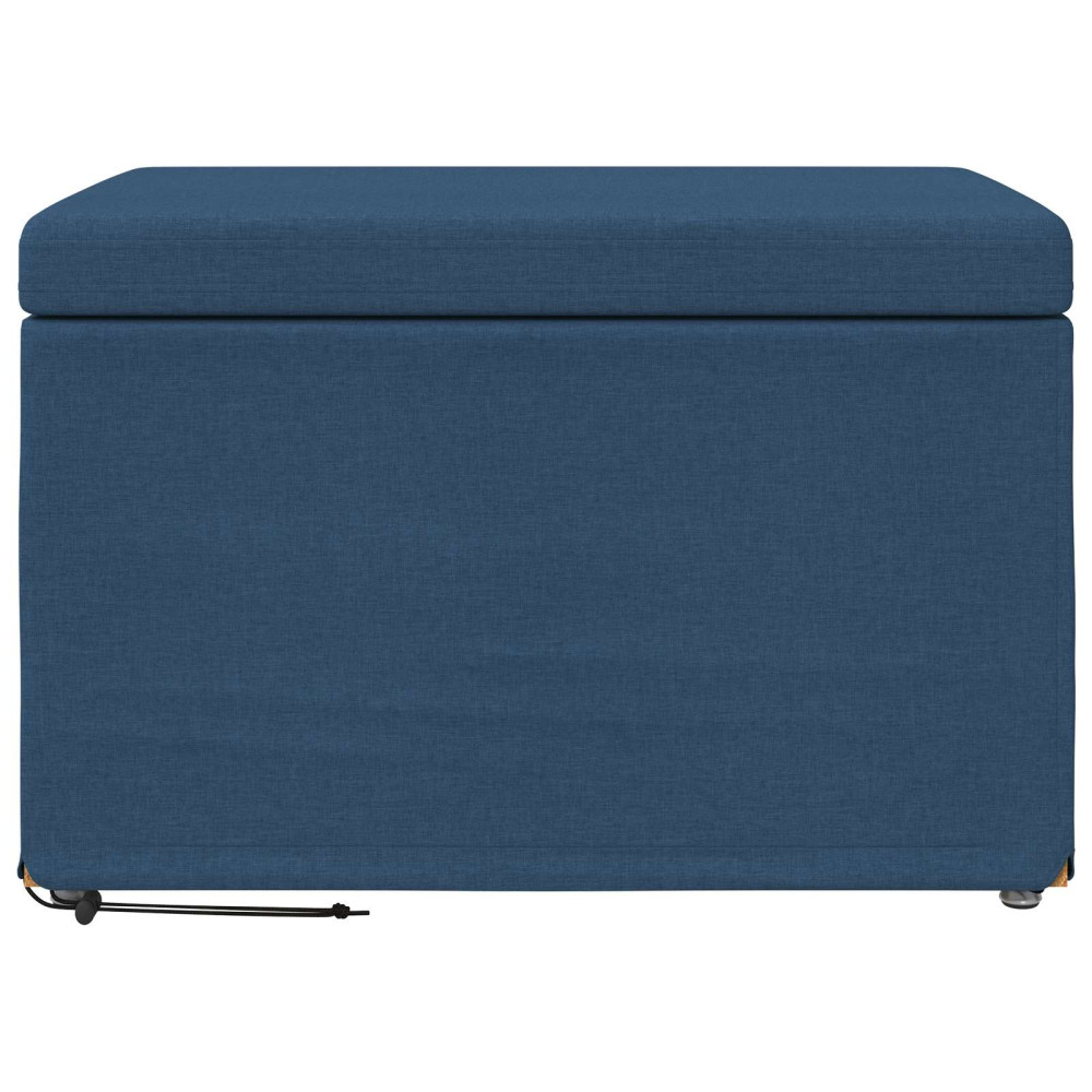 Produktbild för Pall Blå 61 x 41 x 40 cm Tyg och Konstruerat Trä