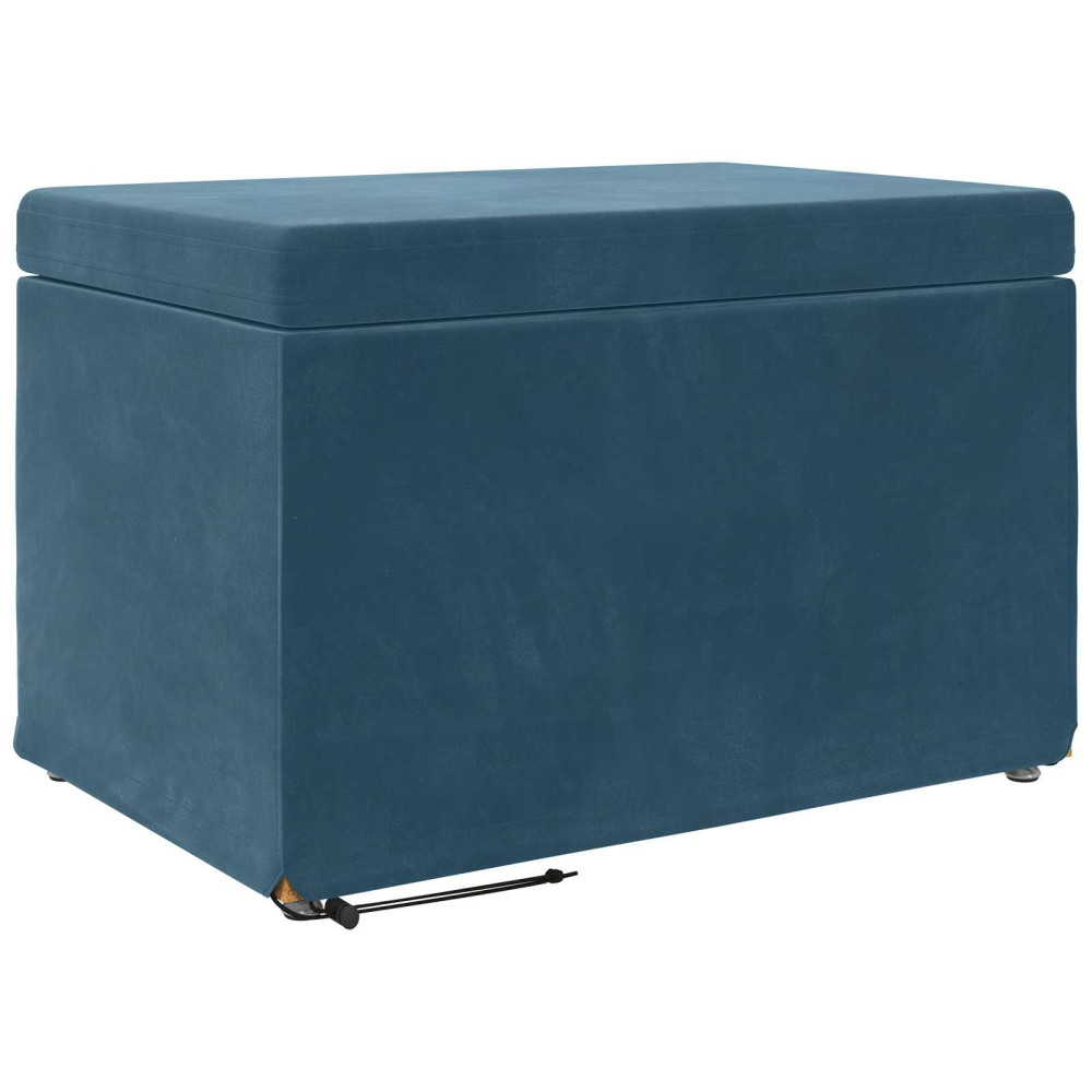 Produktbild för Pall Blå 61 x 41 x 40 cm Sammet och konstruerat trä