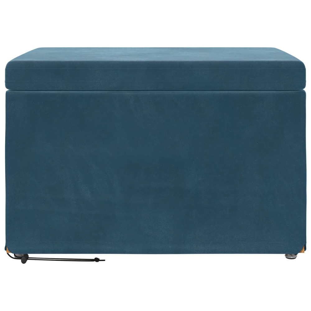Produktbild för Pall Blå 61 x 41 x 40 cm Sammet och konstruerat trä