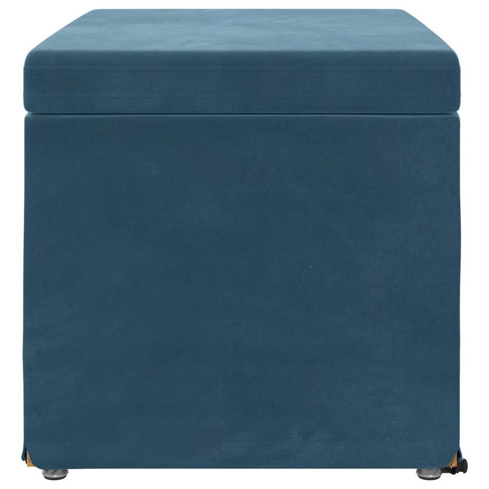 Produktbild för Pall Blå 61 x 41 x 40 cm Sammet och konstruerat trä