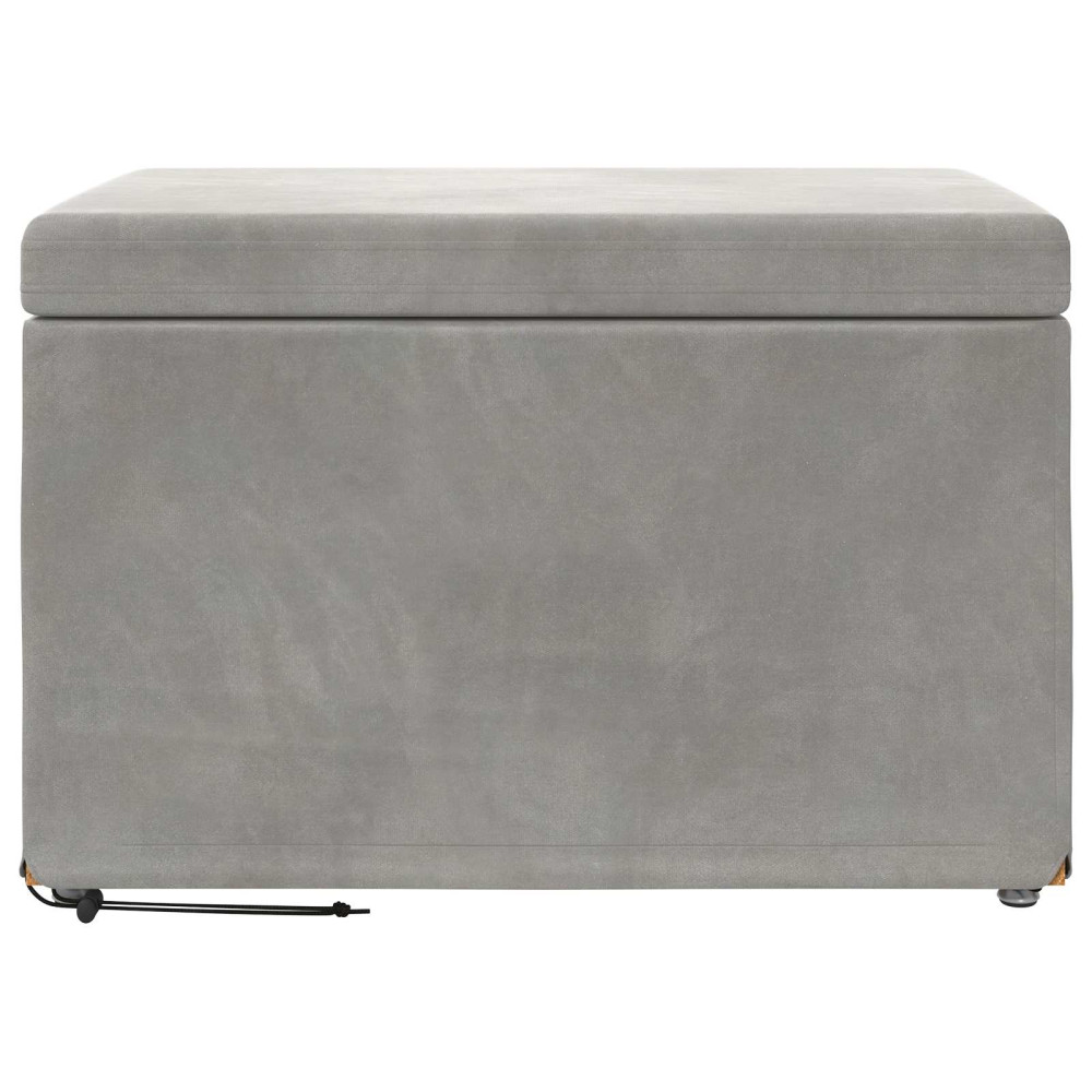 Produktbild för Pall Ljusgrå 61 x 41 x 40 cm Sammet och konstruerat trä