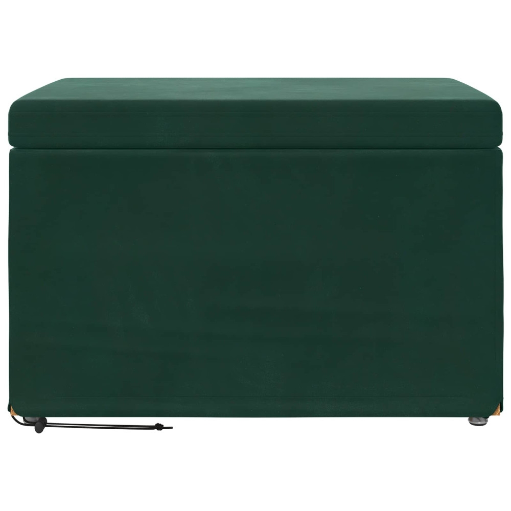 Produktbild för Pall Mörkgrön 61 x 41 x 40 cm Sammet och konstruerat trä
