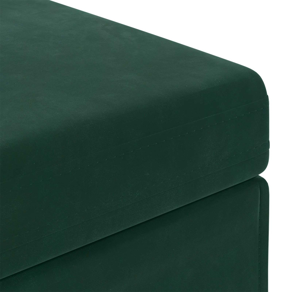 Produktbild för Pall Mörkgrön 61 x 41 x 40 cm Sammet och konstruerat trä
